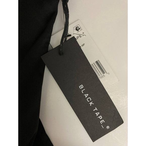 Black Tape Dress Tunic Shirt Black Button Front Long Sleeve Extra Large XL 16 - Picture 14 of 15